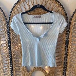 Urban Outfitters Waffle Henley Top